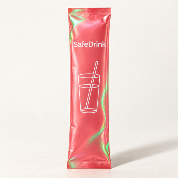 SafeDrink Packung mit 5 Teststrohhalmen