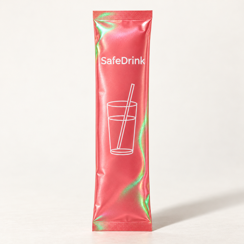 SafeDrink Packung mit 5 Teststrohhalmen